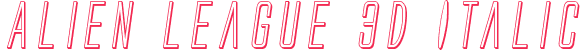 Alien League 3D Italic